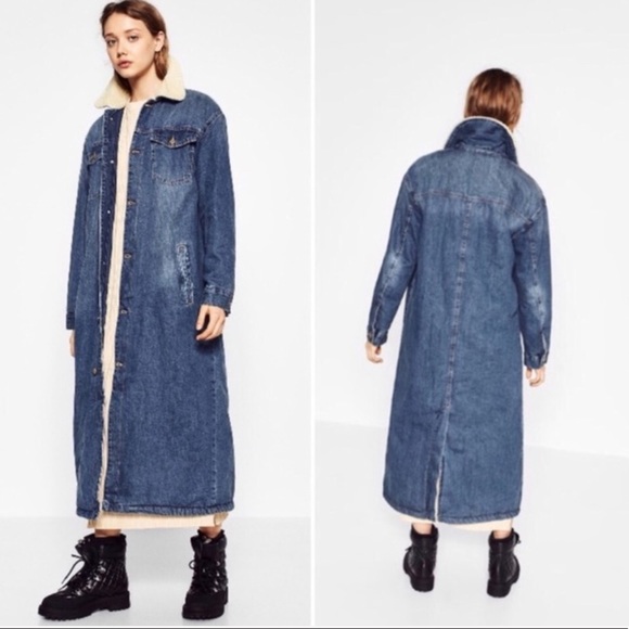 long lined denim jacket